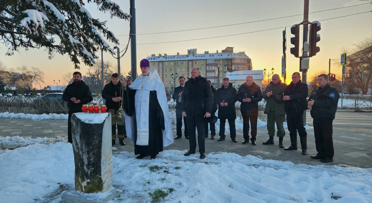 В Динской совершили панихиду в память о казаках, невинно убиенных в годы репрессий