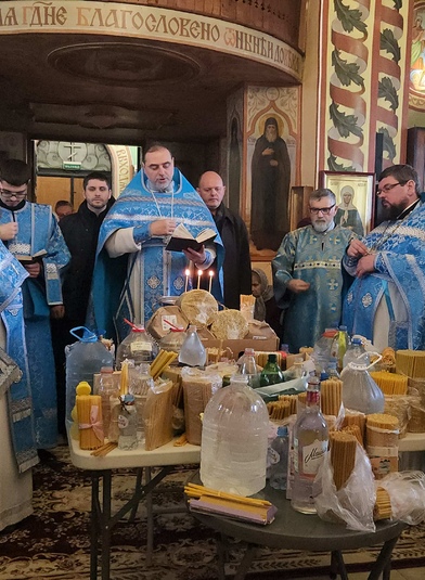 Сретение Господне в храме Святой Троицы станицы Динской